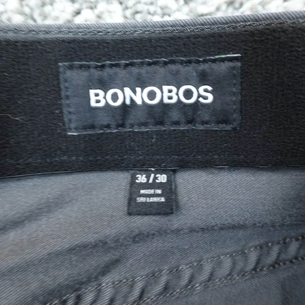 Bonobos Pants Mens 36X30 Gray Chino Trouser Flat Front Stretch Straight Preppy